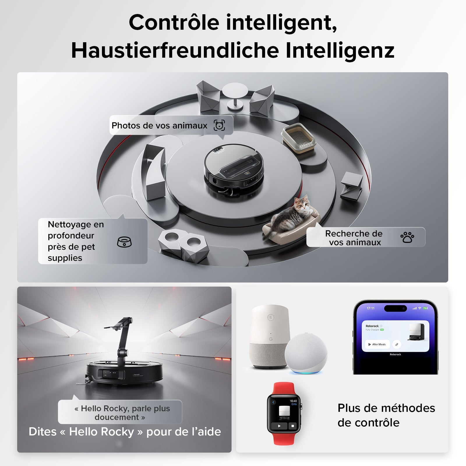 Roborock Saros Z70 robot aspirateur laveur avec bras mécanique OmniGrip™