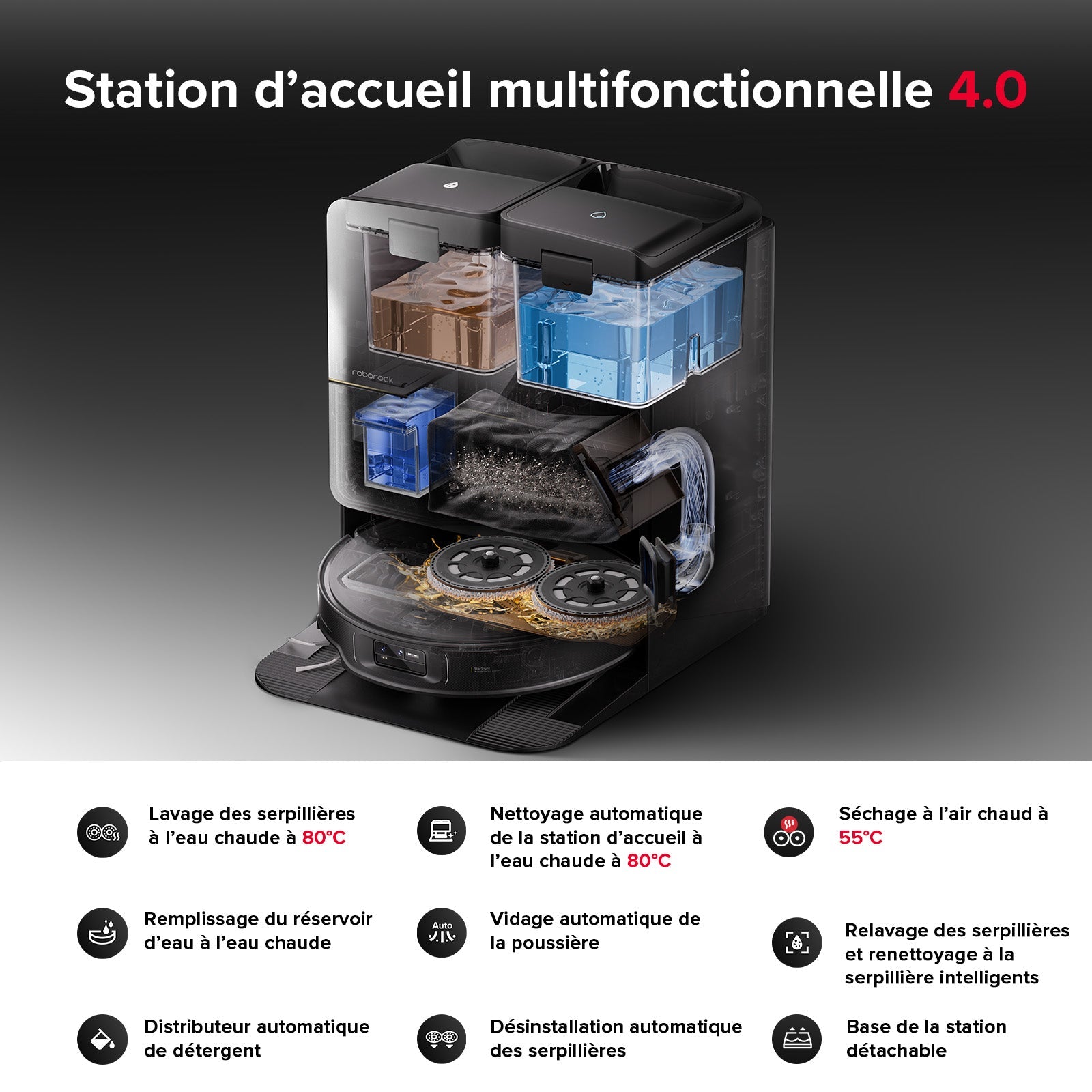 Roborock Saros Z70 robot aspirateur laveur avec bras mécanique OmniGrip™