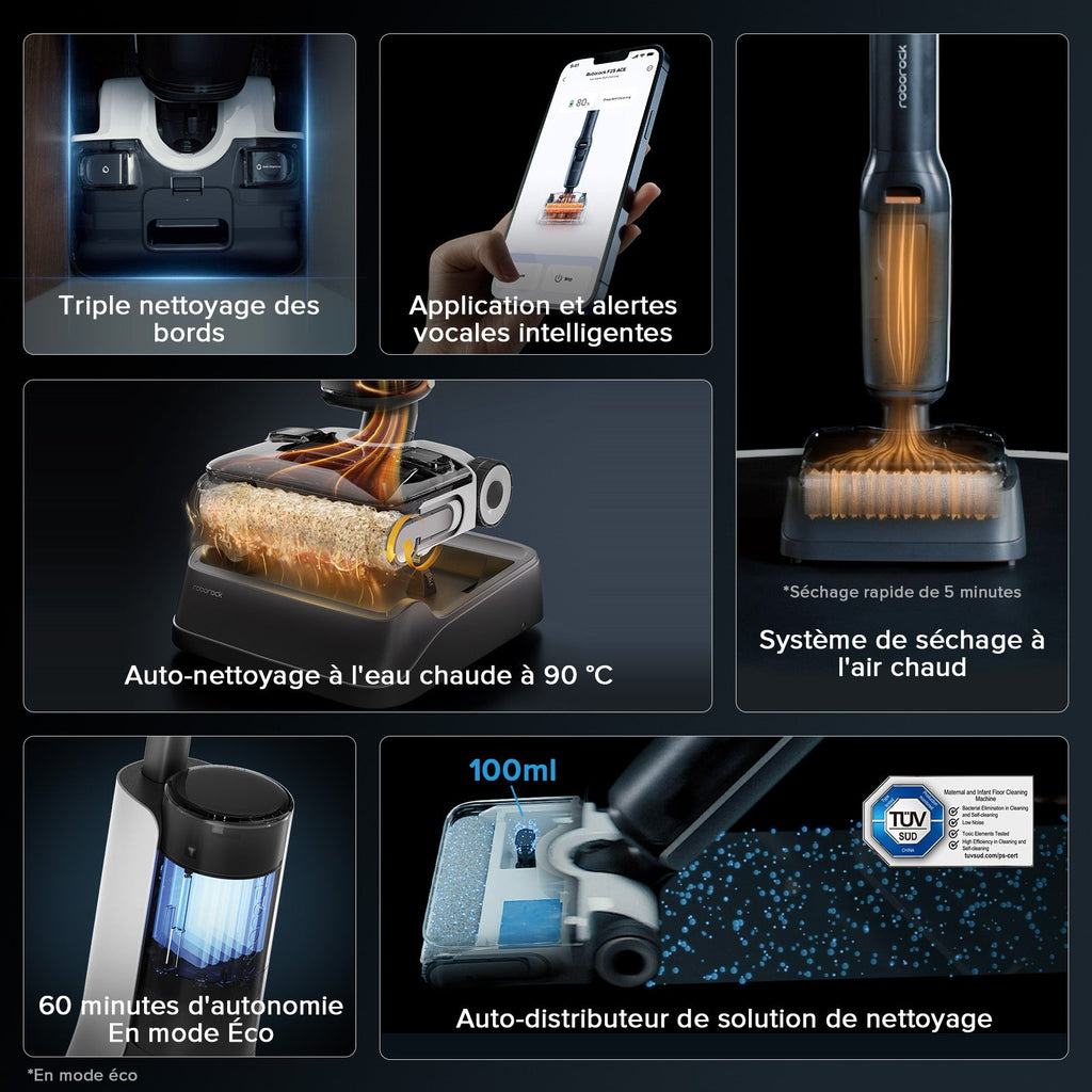 Roborock F25 Combo & F25 ACE Combo 5-en-1 aspirateur laveur sans fil sec et humide