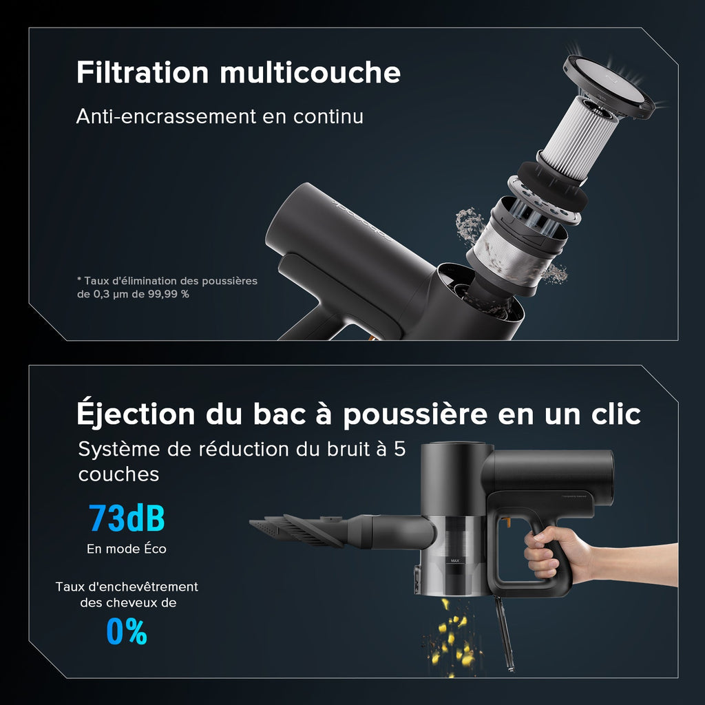 Roborock F25 Combo & F25 ACE Combo 5-en-1 aspirateur laveur sans fil sec et humide