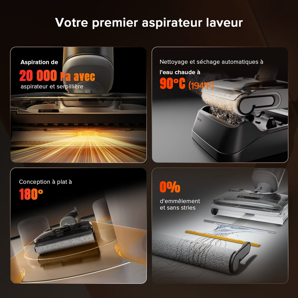 Roborock F25 RT aspirateur laveur sans fil sec et humide