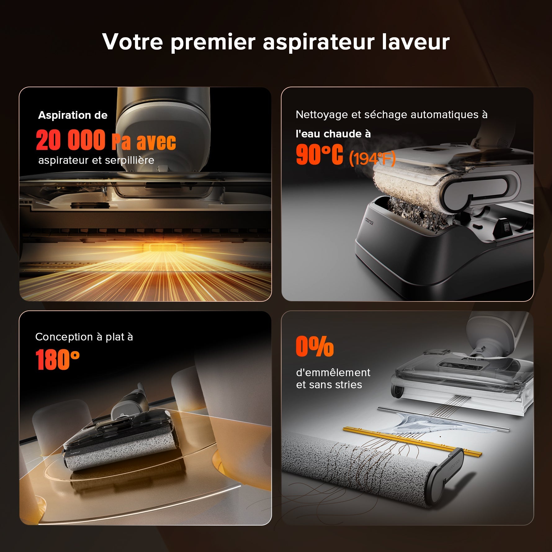 Roborock F25 RT aspirateur laveur sans fil sec et humide