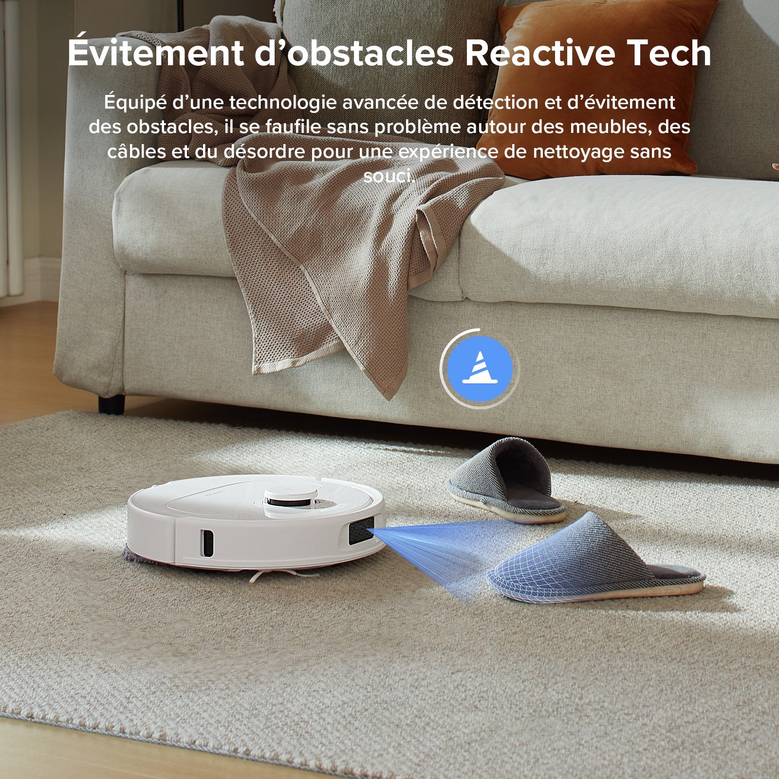 Roborock QV 35A Set Aspirateur Robot et Laveur – Station Multifonction, Nettoyage Personnalisé, Cartographie Multi-Étages