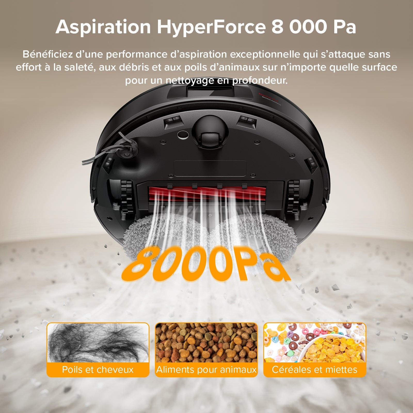 Roborock QV 35A Set Aspirateur Robot et Laveur – Station Multifonction, Nettoyage Personnalisé, Cartographie Multi-Étages