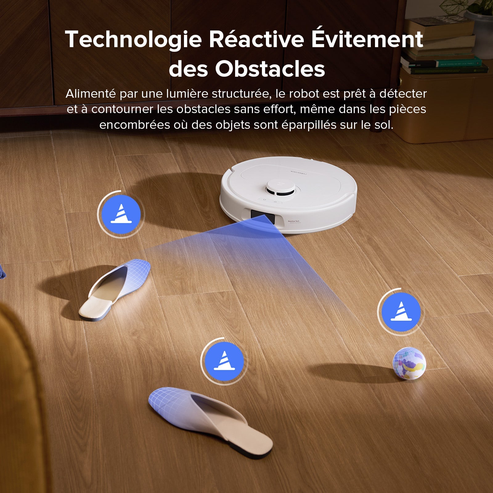 Roborock QV 35S robot aspirateur laveur avec station d’accueil multifonctionnelle