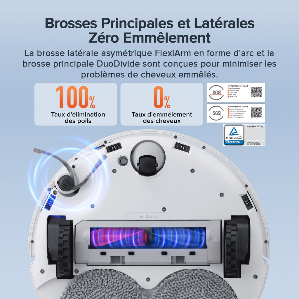 Roborock Qrevo Curv S5X Set robot aspirateur laveur avec station d’accueil multifonctionnelle 3.0