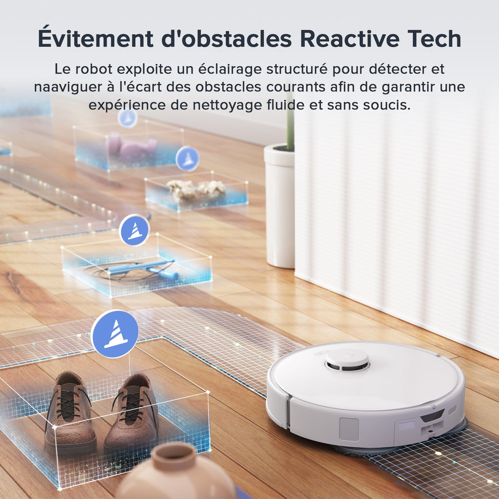 Roborock Qrevo Curv S5X robot aspirateur laveur avec station d’accueil multifonctionnelle 3.0