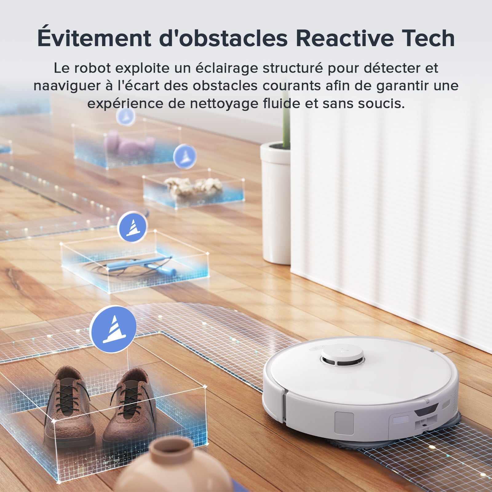 Roborock Qrevo Curv S5X robot aspirateur laveur avec station d’accueil multifonctionnelle 3.0