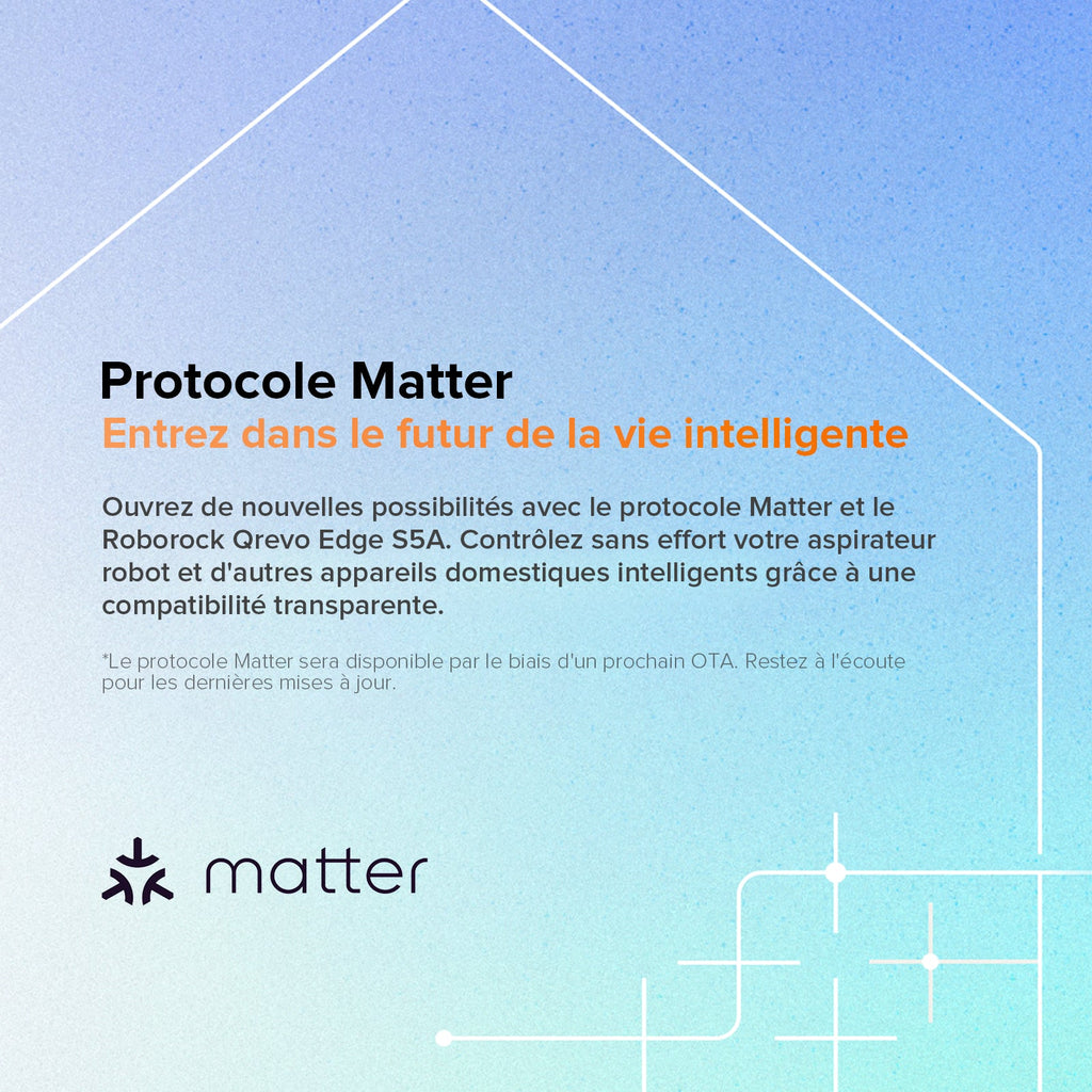 Roborock Qrevo Edge S5A Aspirateur Robot – Station de Lavage Automatique, Patins Rotatifs Relevables, Idéal pour Tapis