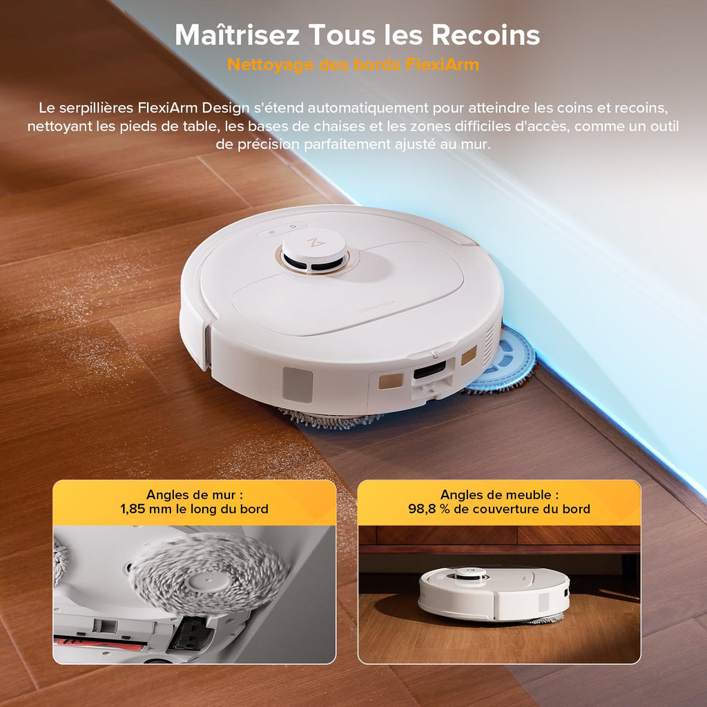 Roborock Qrevo S5V ( Qrevo Pro amélioré ) robot aspirateur laveur avec station d’accueil multifonctionnelle