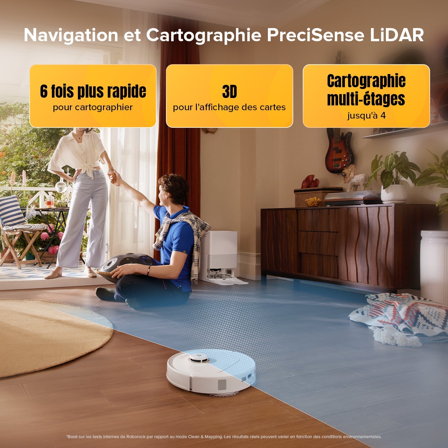 Roborock Qrevo S5V ( Qrevo Pro amélioré ) robot aspirateur laveur avec station d’accueil multifonctionnelle