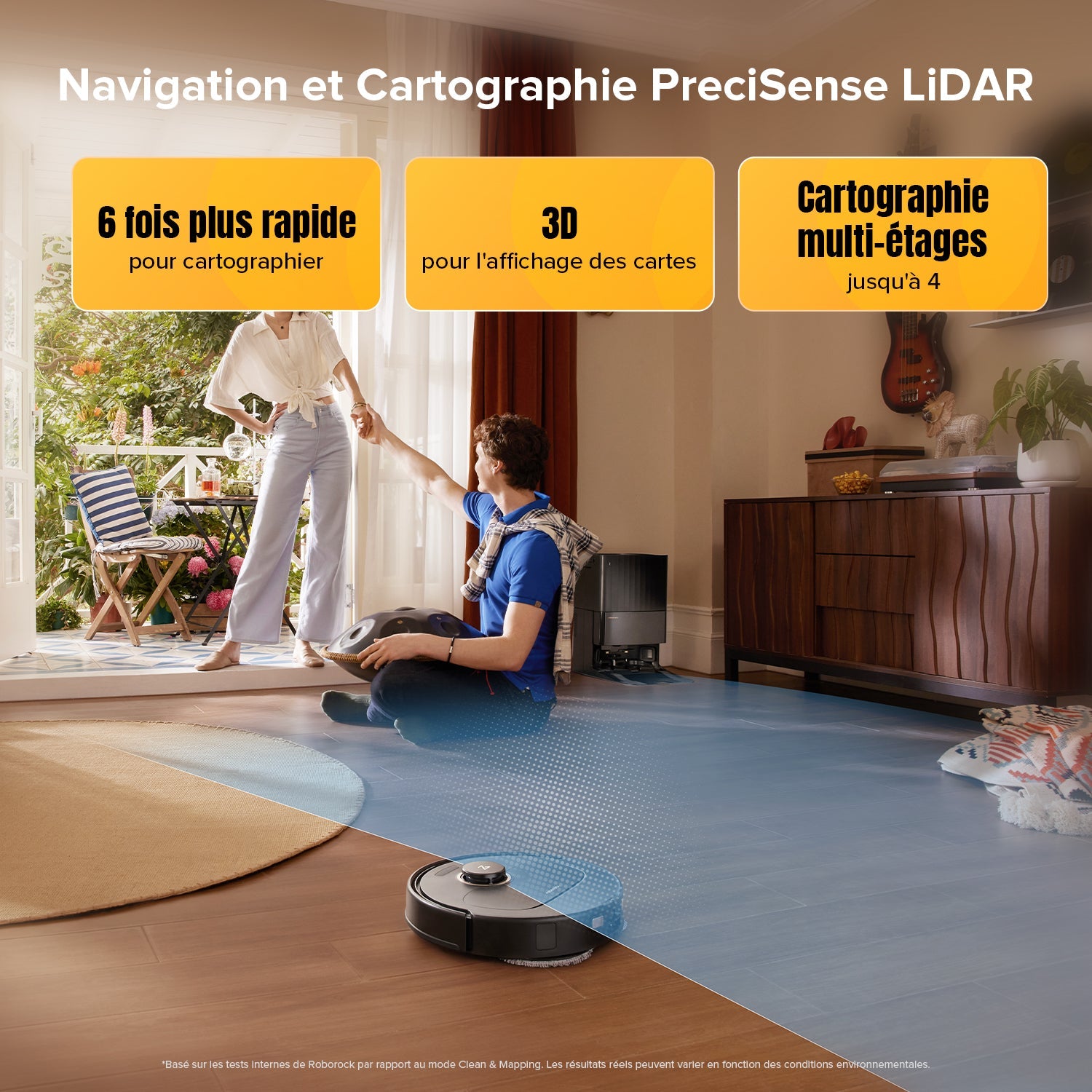 Roborock Qrevo S5V ( Qrevo Pro amélioré ) robot aspirateur laveur avec station d’accueil multifonctionnelle