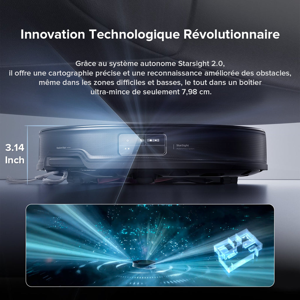 Roborock Saros 10R Aspirateur Robot – Détection Avancée des Obstacles, Navigation Intelligente pour Animaux, Commandes Vocales, Aspiration et Lavage Automatiques