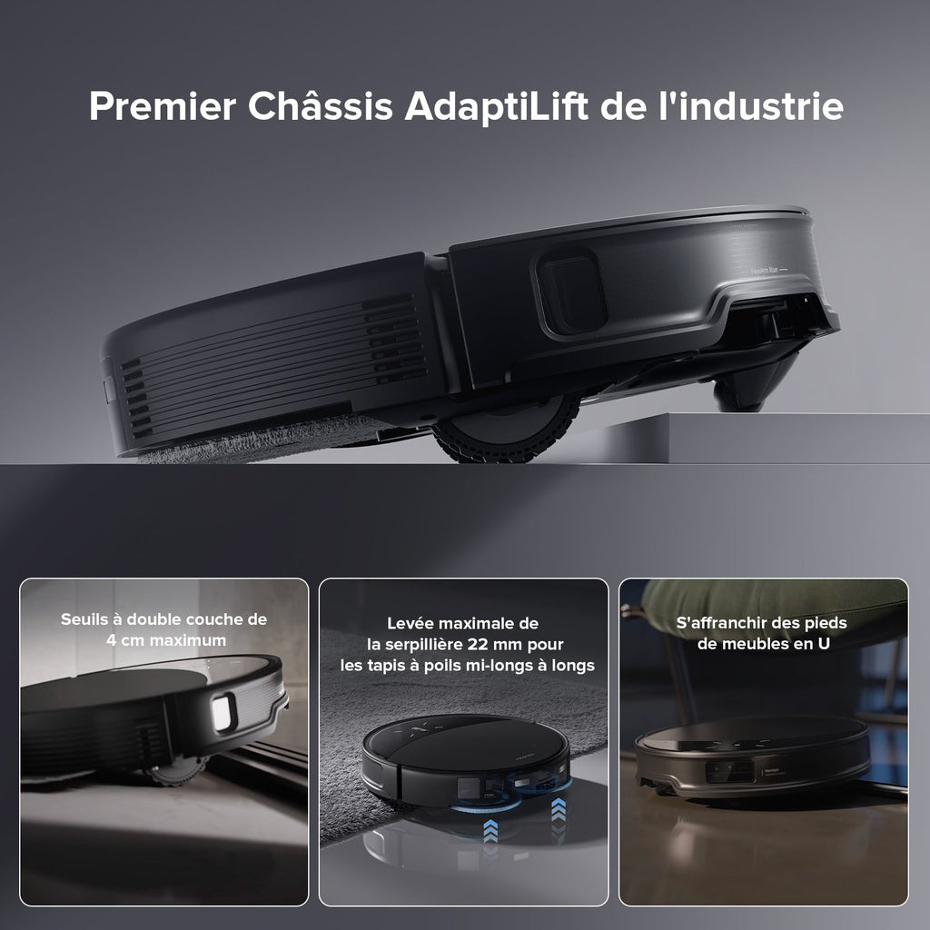 Roborock Saros 10R Aspirateur Robot – Détection Avancée des Obstacles, Navigation Intelligente pour Animaux, Commandes Vocales, Aspiration et Lavage Automatiques