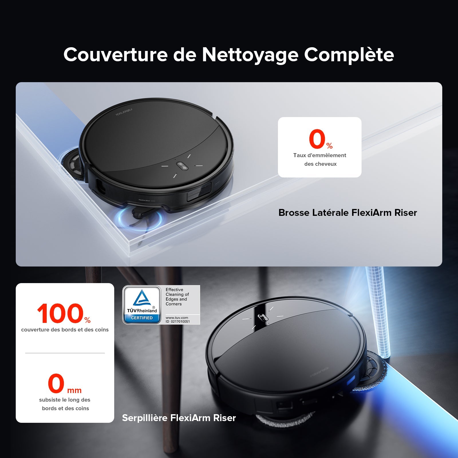 Roborock Saros 10R Aspirateur Robot – Détection Avancée des Obstacles, Navigation Intelligente pour Animaux, Commandes Vocales, Aspiration et Lavage Automatiques