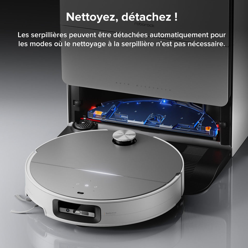 Roborock Saros 10 ( S8 MaxV Ultra amélioré ) robot aspirateur laveur avec station d’accueil multifonctionnelle RockDock® Ultra