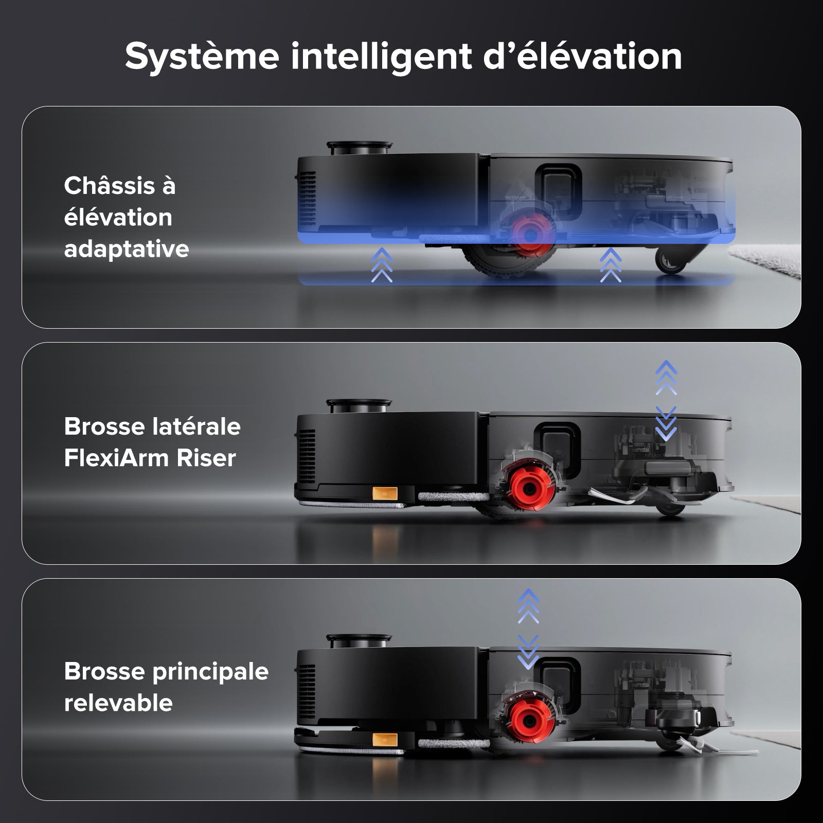 Roborock Saros 10 ( S8 MaxV Ultra amélioré ) robot aspirateur laveur avec station d’accueil multifonctionnelle RockDock® Ultra
