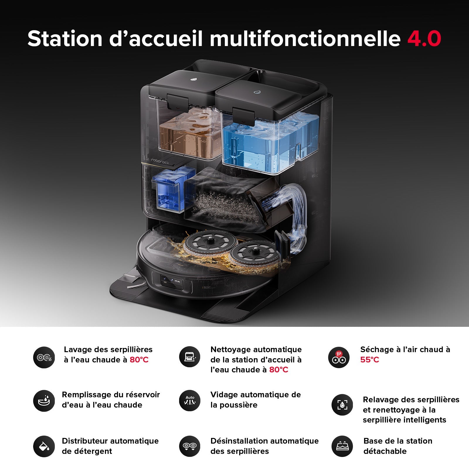 Roborock Saros Z70 robot aspirateur laveur avec bras mécanique OmniGrip™