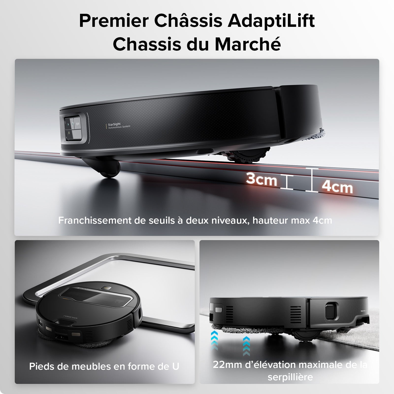 Roborock Saros Z70 robot aspirateur laveur avec bras mécanique OmniGrip™