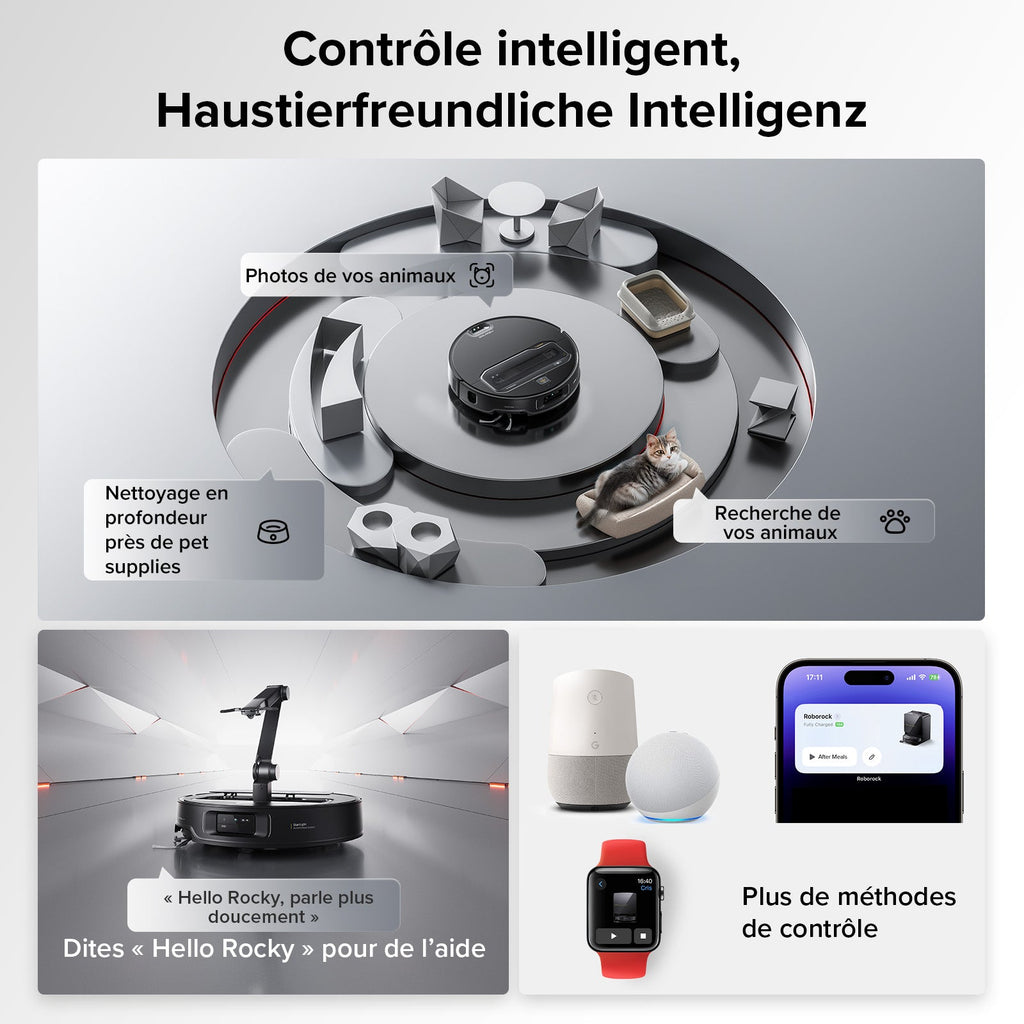 Roborock Saros Z70 robot aspirateur laveur avec bras mécanique OmniGrip™