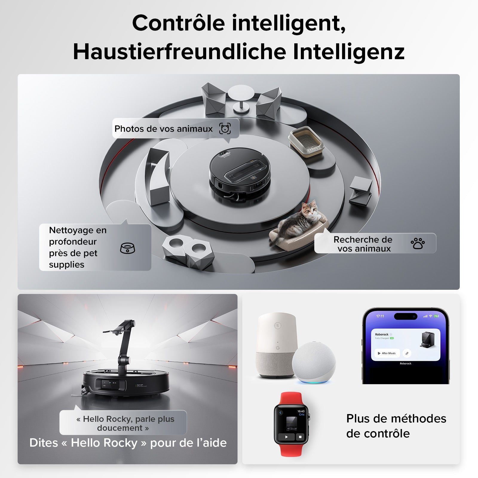 Roborock Saros Z70 robot aspirateur laveur avec bras mécanique OmniGrip™