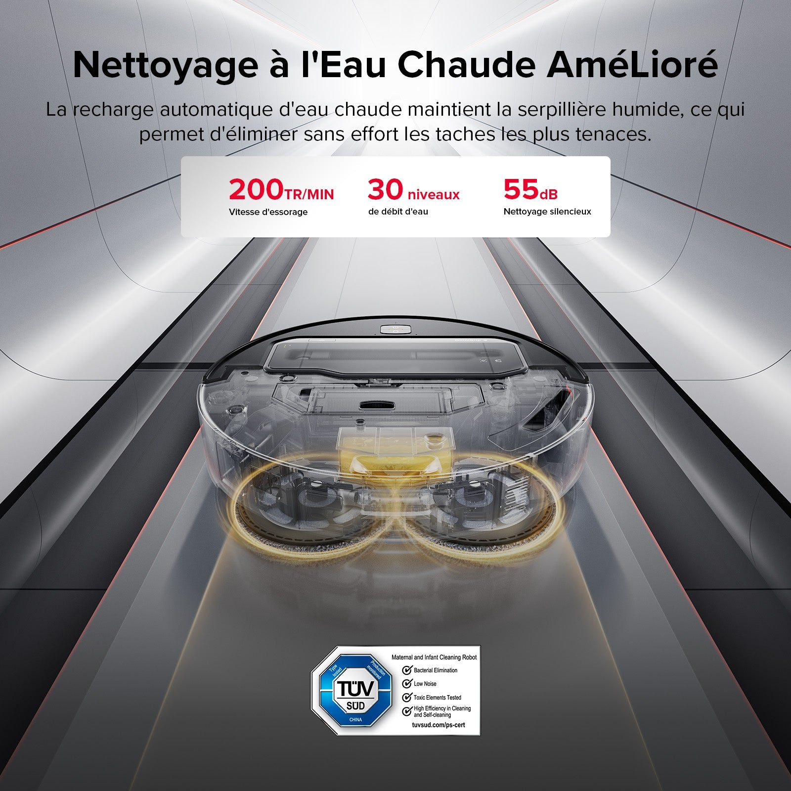 Roborock Saros Z70 robot aspirateur laveur avec bras mécanique OmniGrip™