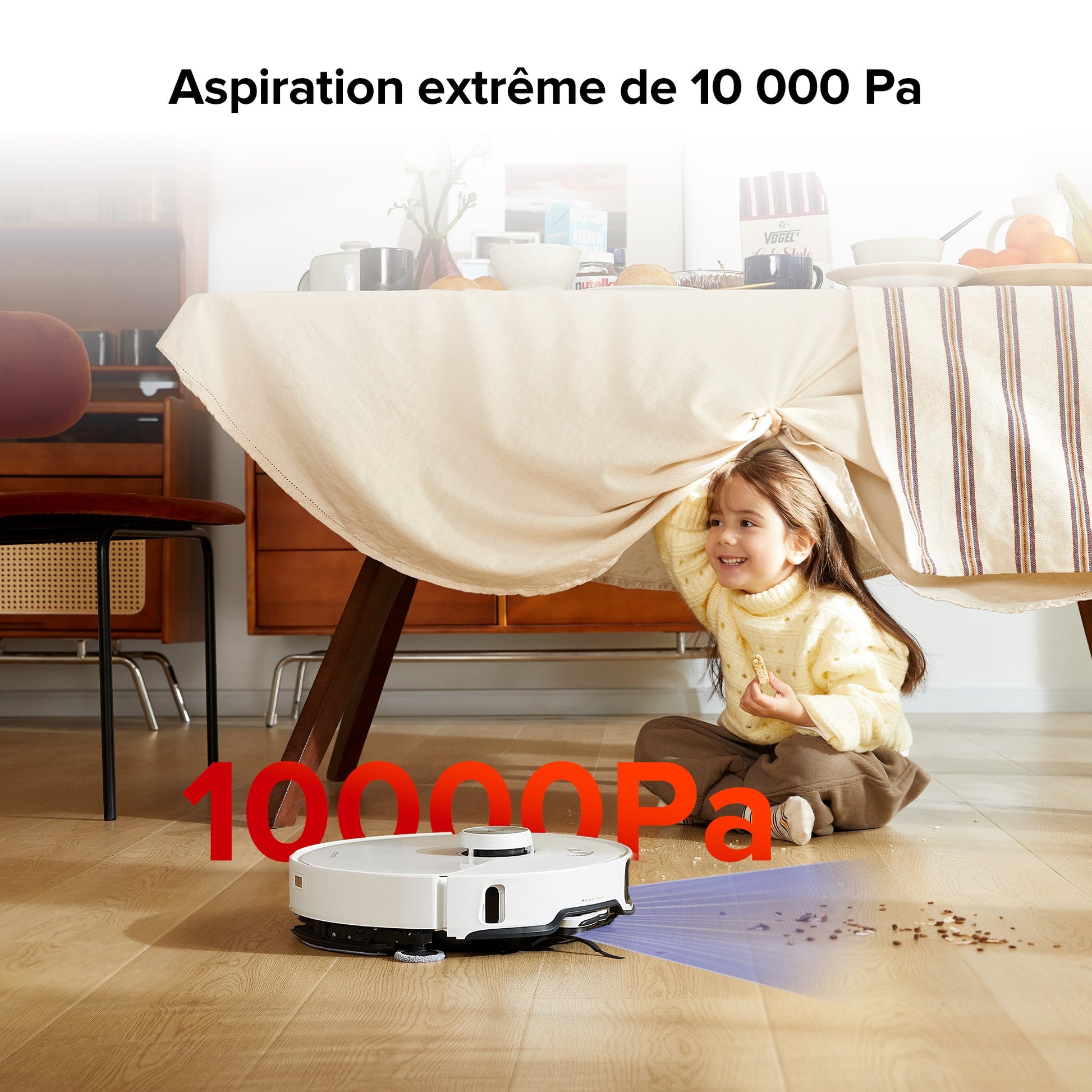 Roborock S8 MaxV Ultra aspirateur robot laveur avec Station RockDock® Ultra 8-en-1