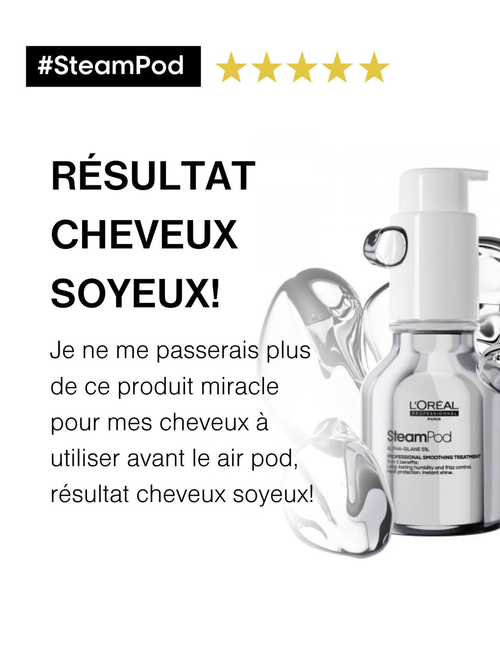 Ensemble Steampod 4.0 avec Sérum lissant