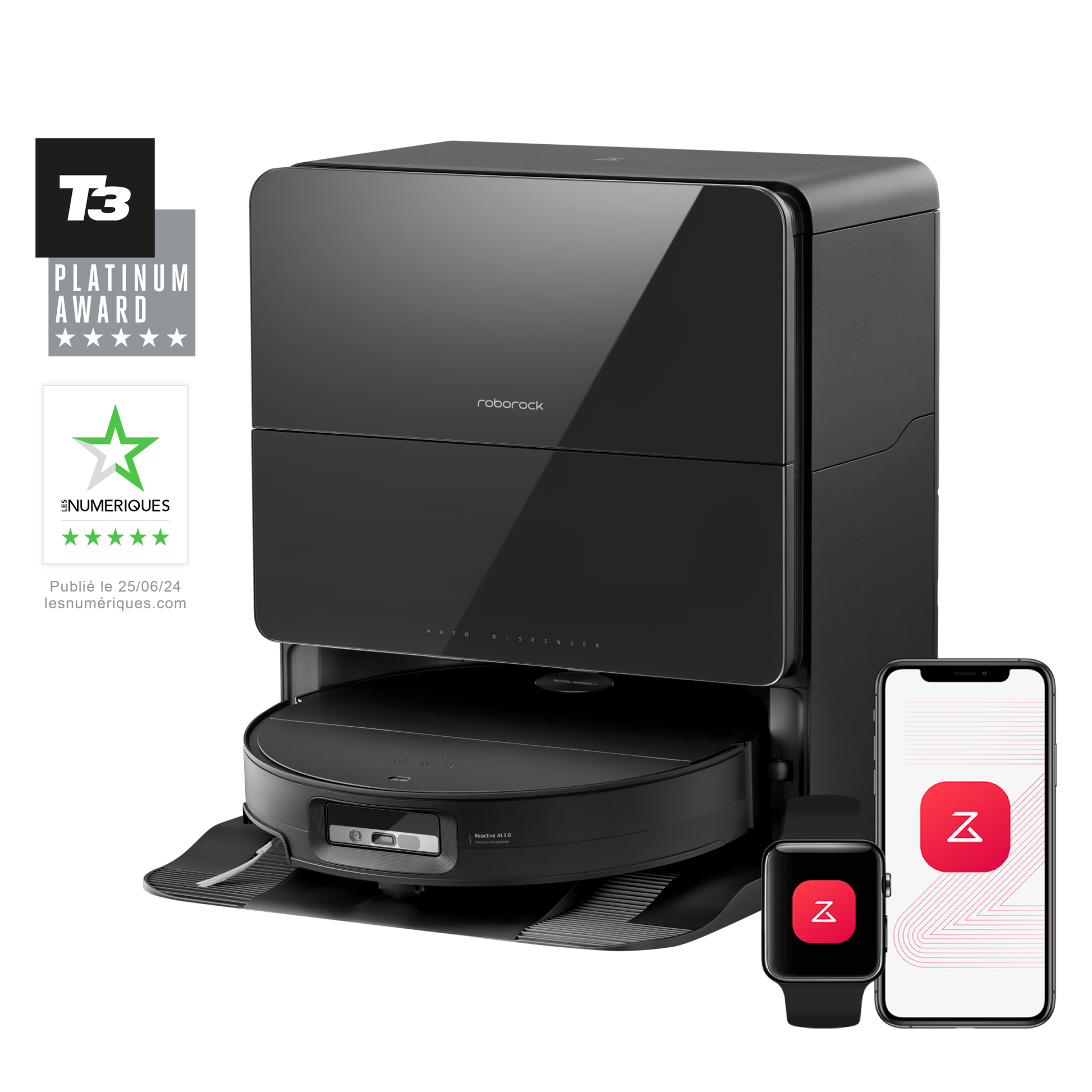 Roborock Saros 10 ( S8 MaxV Ultra amélioré ) robot aspirateur laveur avec station d’accueil multifonctionnelle RockDock® Ultra