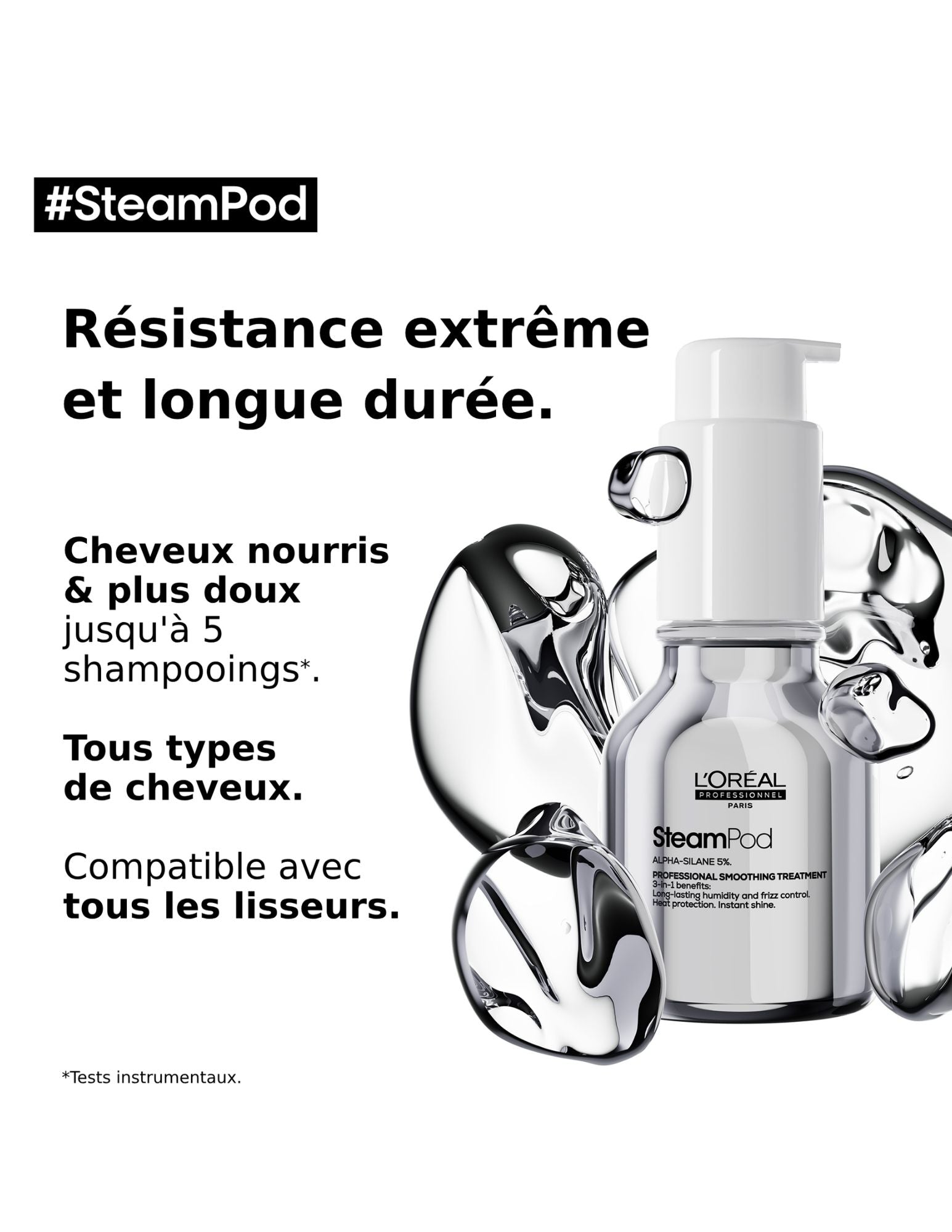 Ensemble Steampod 4.0 avec Sérum lissant