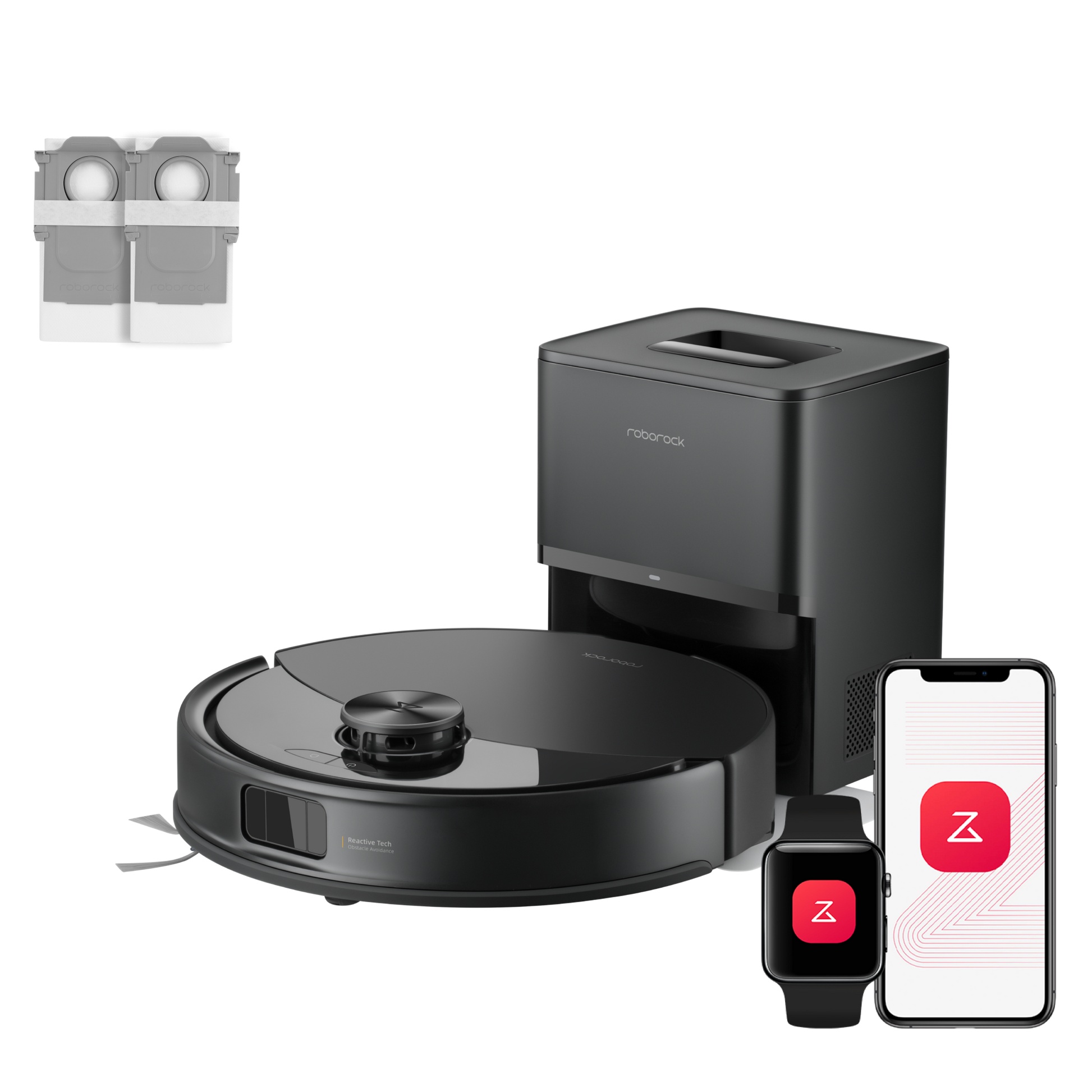 Roborock Q10 S5+ Set robot aspirateur laveur de VibraRise 2.0 avec avec station de vidage automatique