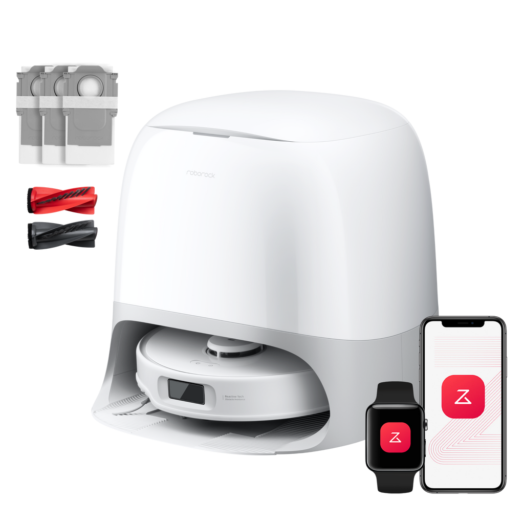 Roborock Qrevo Curv S5X Set robot aspirateur laveur avec station d’accueil multifonctionnelle 3.0