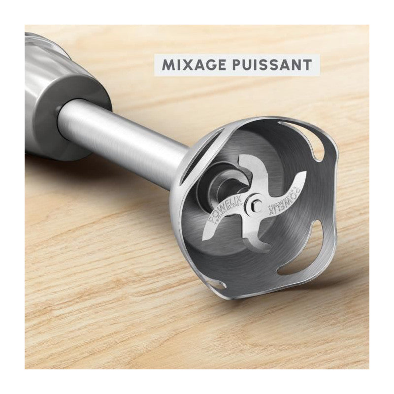 Pied Mixeur Quickchef +, Mixeur Plongeant, 1000 W, 20 Vitesses, 2 Accessoires Dd67eb10 Moulinex
