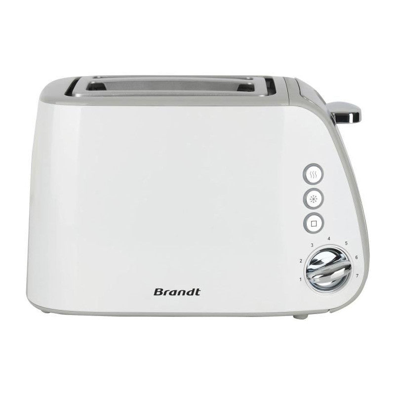 Grille-pain -   - T02t1050w - 2 Fentes - 7 Niveaux De Puissance - Tiroir Ramasse-miettes - Blanc Brandt