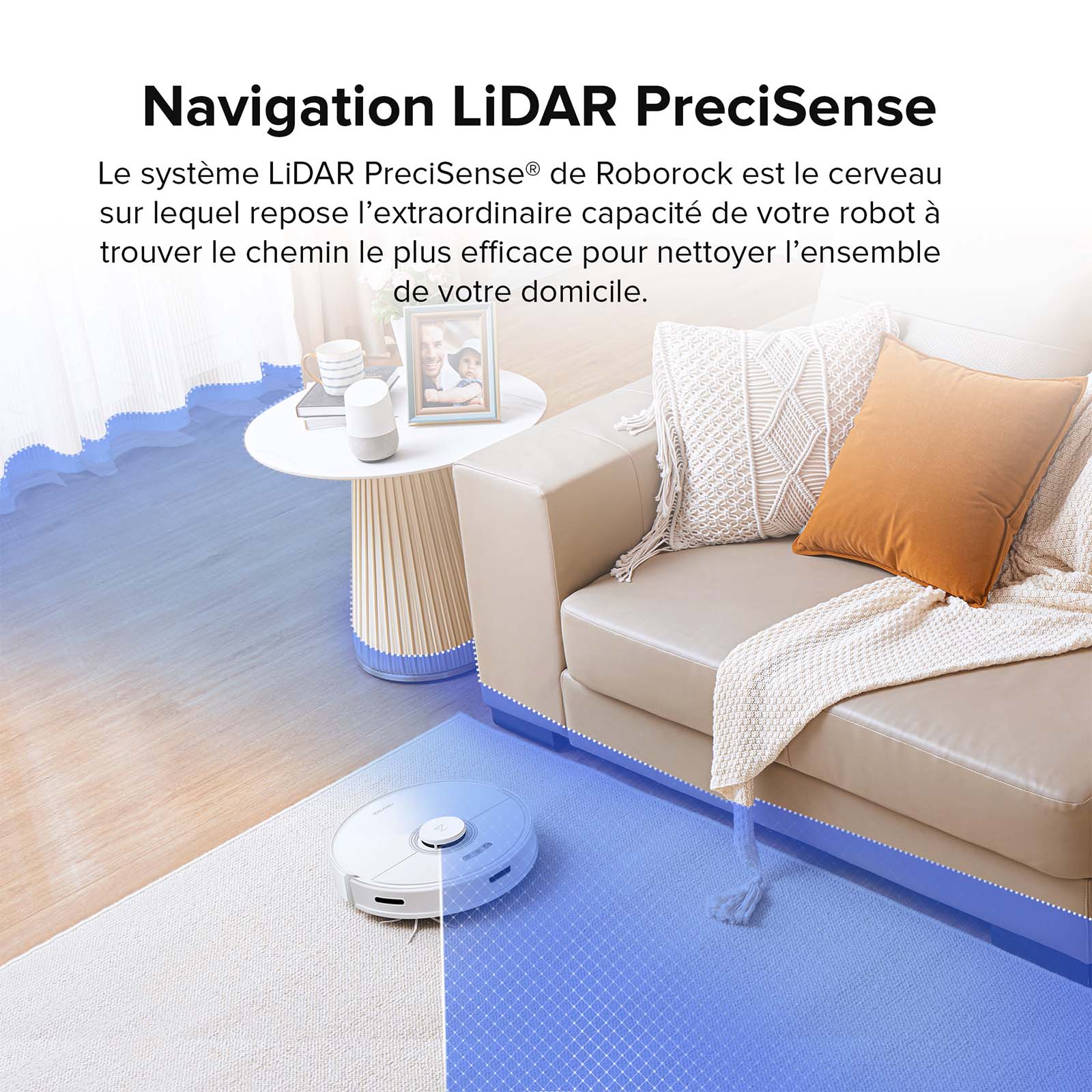 Roborock Q7 Max robot aspirateur avec puissance d’aspiration de 4 200 Pa