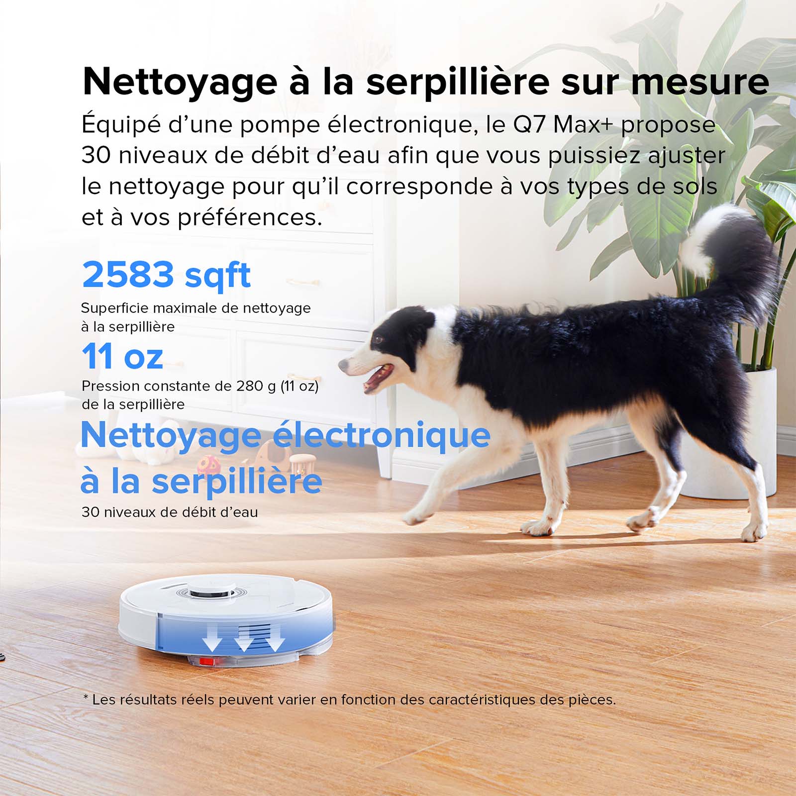 Roborock Q7 Max robot aspirateur avec puissance d’aspiration de 4 200 Pa