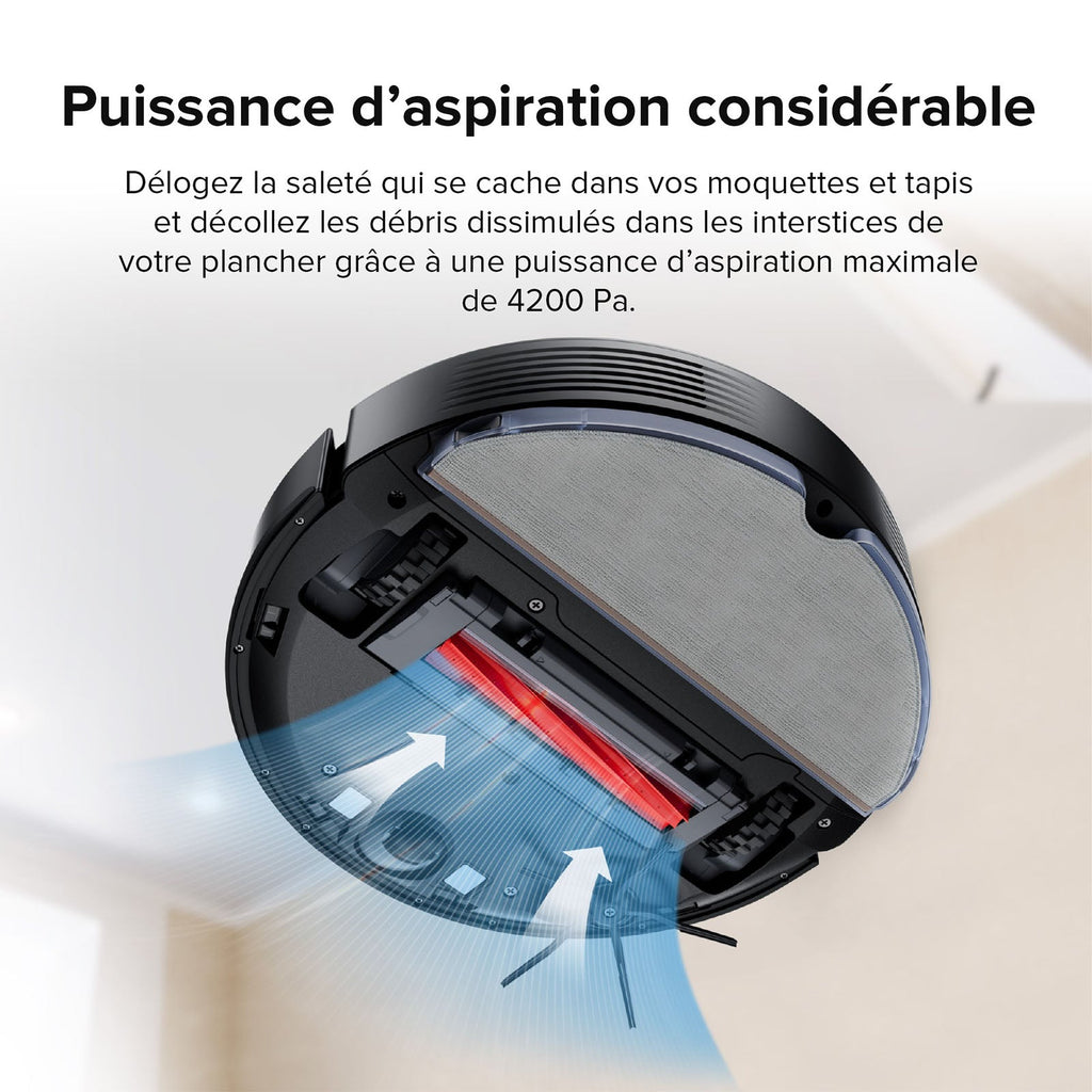 Roborock Q7 Max robot aspirateur avec puissance d’aspiration de 4 200 Pa