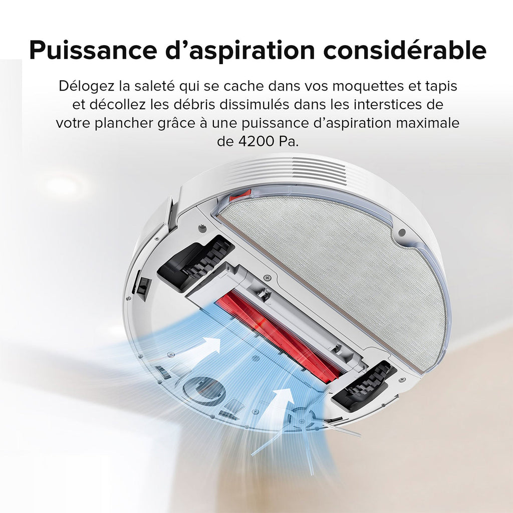 Roborock Q7 Max robot aspirateur avec puissance d’aspiration de 4 200 Pa