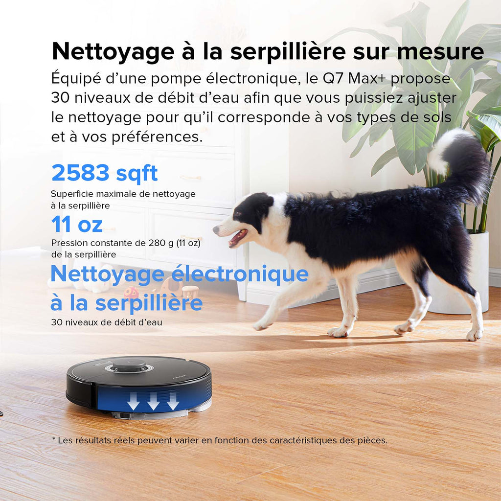 Roborock Q7 Max+ robot aspirateur avec station de vidage automatique
