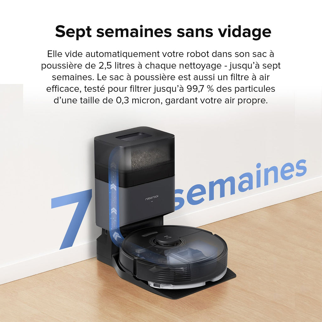Roborock Q7 Max+ robot aspirateur avec station de vidage automatique
