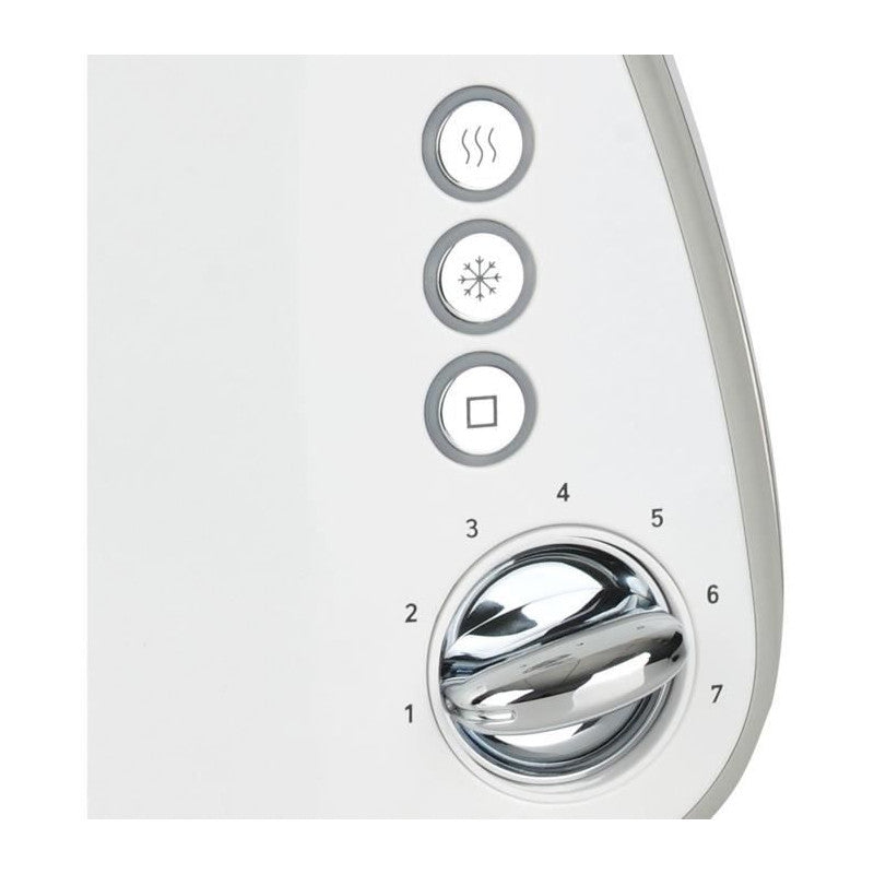 Grille-pain -   - T02t1050w - 2 Fentes - 7 Niveaux De Puissance - Tiroir Ramasse-miettes - Blanc Brandt