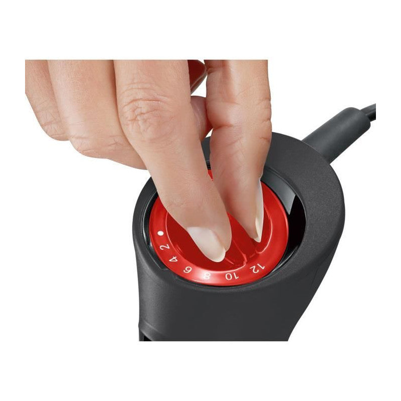 Mixeur Plongeant Ergomixx -1000 W - Pied Inox Avec 4 Lames Aiguiseés-12 Vitesses+turbo-bol Mixeur- Noir Bosch