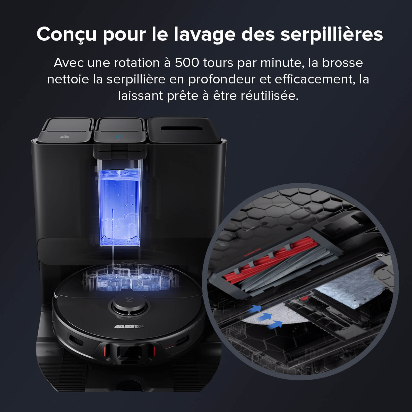 Roborock brosse de nettoyage de la station x2 pour Saros 10, S8 MaxV Ultra, S8 Max Ultra, S8 Pro Ultra, S7 MaxV Ultra, S7 Max Ultra