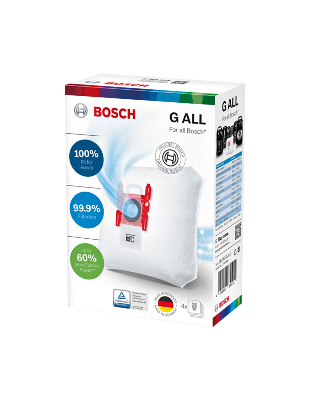 Boite De Sac Pour Tous Aspis Bosch Sauf Bsg8/vs08/bsn/vs01 4sacs + 1 Filtre Bosch