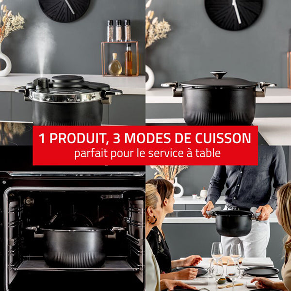Cocotte-Minute® Clipso Tempo 3-en-1 6L Seb