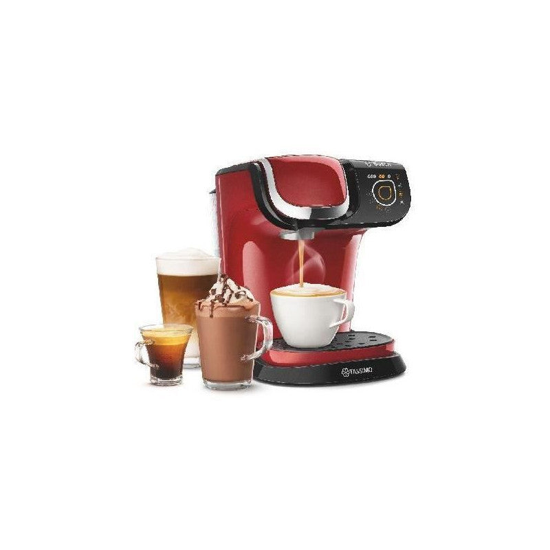 - Tas6503 - Machine A Cafe Tassimo Multi-boissons - Reservoir Deau 1,3l - Arret Automatique - Rouge Bosch