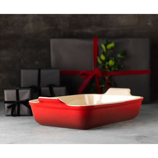 Plat rectangulaire en céramique émaillée 32 cm Cerise Le Creuset