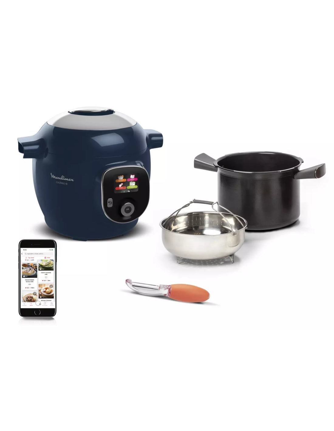 Multicuiseur Intelligent Cookeo+ Ce85f410 - 6l - 1600w - Bleu Moulinex