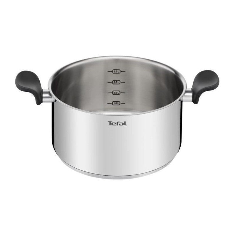 Tefal E3084604 Primary Faitout Inox 24 Cm / 5l + Couvercle/ Compatible Induction Seb
