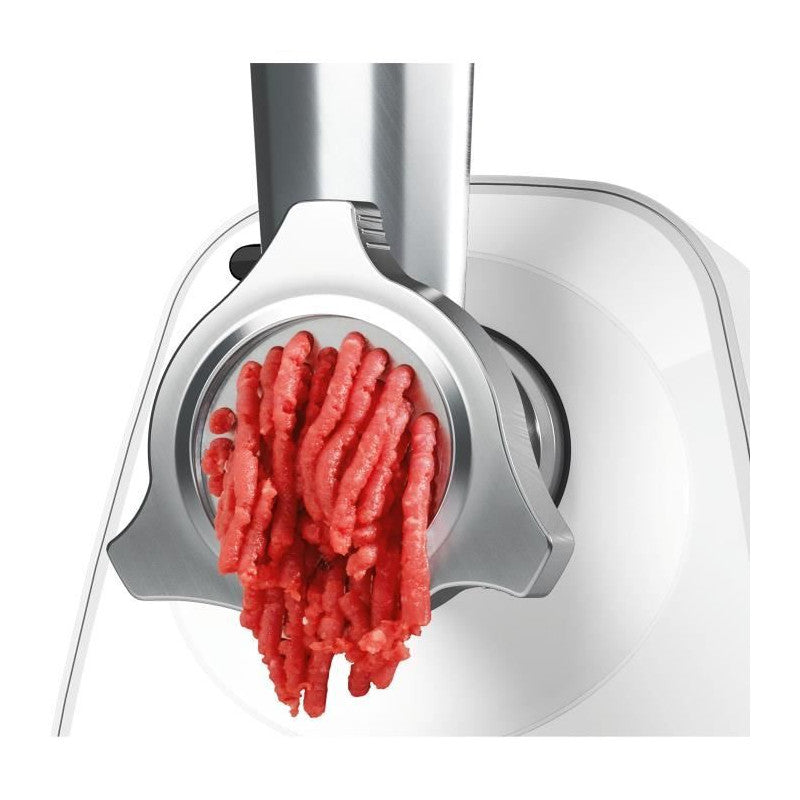 Hachoir A Viande Smartpower -   - Mfw2510w - 2 Grilles De Hachoir - Garnisseur De Saucisses - Blanc Bosch
